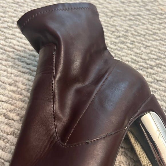 Burgundy ZARA HEELED BOOTS - Picture 3 of 6